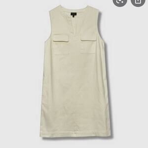 Who What Wear Cotton Sleeveless Dress Cream Women's Size XS NWT